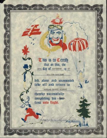 1967-Solo-Flight-Cert